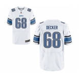 Men Detroit Lions #68 Taylor Decker White Elite Jersey