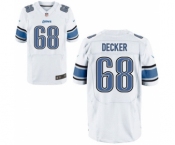 Men Detroit Lions #68 Taylor Decker White Elite Jersey