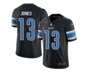 Men Nike Detroit Lions #13 T.J. Jones Elite Black Rush Vapor Untouchable NFL Jersey