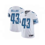 Men Nike Detroit Lions #43 Nick Bellore Elite White NFL Jersey