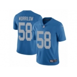 Men Nike Detroit Lions #58 Paul Worrilow Elite Blue Alternate NFL Jersey