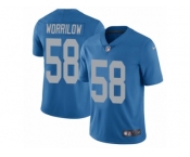 Men Nike Detroit Lions #58 Paul Worrilow Elite Blue Alternate NFL Jersey