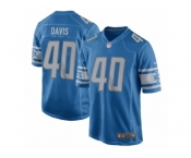 Men's Detroit Lions #40 Jarrad Davis Nike Blue 2017 Draft Pick Game Jersey