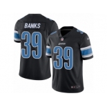 Men's Nike Detroit Lions #39 Johnthan Banks Elite Black Rush NFL Jersey