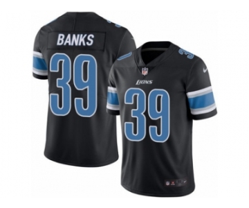 Men's Nike Detroit Lions #39 Johnthan Banks Elite Black Rush NFL Jersey