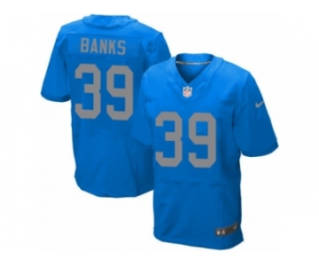 Men's Nike Detroit Lions #39 Johnthan Banks Elite Blue Alternate NFL Jersey