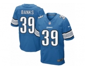 Men's Nike Detroit Lions #39 Johnthan Banks Elite Light Blue Team Color NFL Jersey