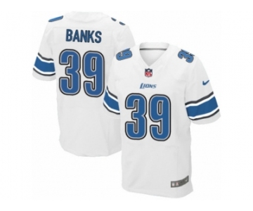 Men's Nike Detroit Lions #39 Johnthan Banks Elite White NFL Jersey