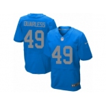 Men's Nike Detroit Lions #49 Andrew Quarless Elite Blue Alternate NFL Jersey