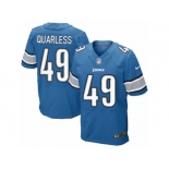 Men's Nike Detroit Lions #49 Andrew Quarless Elite Light Blue Team Color NFL Jersey