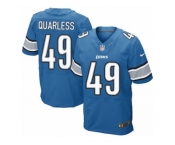 Men's Nike Detroit Lions #49 Andrew Quarless Elite Light Blue Team Color NFL Jersey