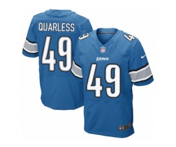 Men's Nike Detroit Lions #49 Andrew Quarless Elite Light Blue Team Color NFL Jersey