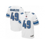 Men's Nike Detroit Lions #49 Andrew Quarless Elite White NFL Jersey