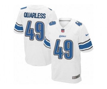 Men's Nike Detroit Lions #49 Andrew Quarless Elite White NFL Jersey