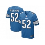 Men's Nike Detroit Lions #52 Antwione Williams Elite Light Blue Team Color NFL Jersey