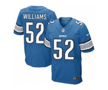 Men's Nike Detroit Lions #52 Antwione Williams Elite Light Blue Team Color NFL Jersey