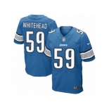 Men's Nike Detroit Lions #59 Tahir Whitehead Elite Light Blue Team Color NFL Jersey