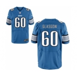 Men's Nike Detroit Lions #60 Graham Glasgow Elite Light Blue Team Color NFL Jersey