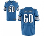 Men's Nike Detroit Lions #60 Graham Glasgow Elite Light Blue Team Color NFL Jersey