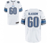 Men's Nike Detroit Lions #60 Graham Glasgow Elite White NFL Jersey