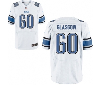 Men's Nike Detroit Lions #60 Graham Glasgow Elite White NFL Jersey