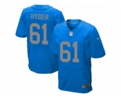 Men's Nike Detroit Lions #61 Kerry Hyder Elite Blue Alternate NFL Jersey