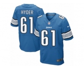 Men's Nike Detroit Lions #61 Kerry Hyder Elite Light Blue Team Color NFL Jersey