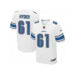 Men's Nike Detroit Lions #61 Kerry Hyder Elite White NFL Jersey