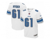 Men's Nike Detroit Lions #61 Kerry Hyder Elite White NFL Jersey