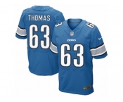 Men's Nike Detroit Lions #63 Brandon Thomas Elite Light Blue Team Color NFL Jersey