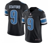 Men's Nike Detroit Lions #9 Matthew Stafford Elite Black Rush Vapor Untouchable NFL Jersey