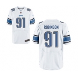 Men's Nike Detroit Lions #91 A'Shawn Robinson Elite White NFL Jersey