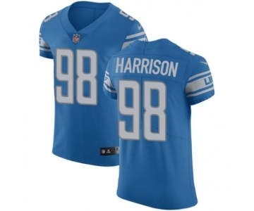 Men's Nike Detroit Lions #98 Damon Harrison Blue Team Color Vapor Untouchable Elite Player NFL Jersey