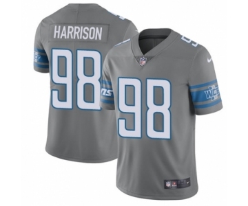 Men's Nike Detroit Lions #98 Damon Harrison Elite Steel Rush Vapor Untouchable NFL Jersey