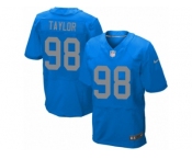 Men's Nike Detroit Lions #98 Devin Taylor Elite Blue Alternate NFL Jersey