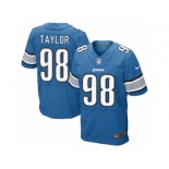 Men's Nike Detroit Lions #98 Devin Taylor Elite Light Blue Team Color NFL Jersey