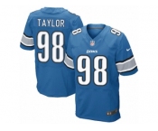 Men's Nike Detroit Lions #98 Devin Taylor Elite Light Blue Team Color NFL Jersey