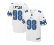 Men's Nike Detroit Lions #98 Devin Taylor Elite White NFL Jersey