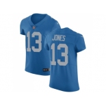 Nike Detroit Lions #13 T.J. Jones Blue Throwback Men Stitched NFL Vapor Untouchable Elite Jersey