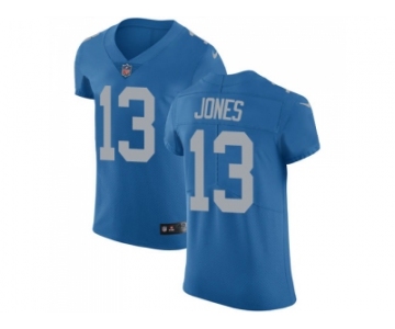 Nike Detroit Lions #13 T.J. Jones Blue Throwback Men Stitched NFL Vapor Untouchable Elite Jersey