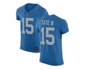 Nike Detroit Lions #15 Golden Tate III Blue Throwback Men Stitched NFL Vapor Untouchable Elite Jersey