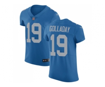 Nike Detroit Lions #19 Kenny Golladay Blue Throwback Men Stitched NFL Vapor Untouchable Elite Jersey