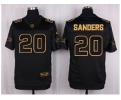 Nike Detroit Lions #20 Barry Sanders Black Pro Line Gold Collection Jersey[Elite]