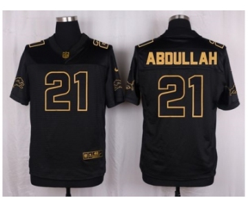 Nike Detroit Lions #21 Ameer Abdullah Black Pro Line Gold Collection Jersey[Elite]