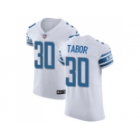 Nike Detroit Lions #30 Teez Tabor White Men Stitched NFL Vapor Untouchable Elite Jersey