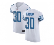 Nike Detroit Lions #30 Teez Tabor White Men Stitched NFL Vapor Untouchable Elite Jersey