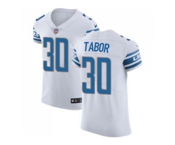 Nike Detroit Lions #30 Teez Tabor White Men Stitched NFL Vapor Untouchable Elite Jersey