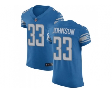 Nike Detroit Lions #33 Kerryon Johnson Blue Team Color Men Stitched NFL Vapor Untouchable Elite Jersey