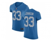 Nike Detroit Lions #33 Kerryon Johnson Blue Throwback Men Stitched NFL Vapor Untouchable Elite Jersey