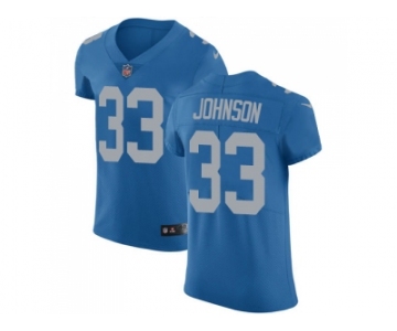 Nike Detroit Lions #33 Kerryon Johnson Blue Throwback Men Stitched NFL Vapor Untouchable Elite Jersey